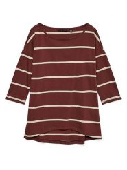 Vero Moda Bluzka w kolorze brązowym rozmiar: XL. Brązowe bluzki damskie Vero Moda, xl, bez wzorów, z bawełny, bez kołnierzyka, bez ramiączek. Za 70.08 zł.