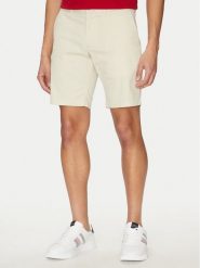 Tommy Hilfiger Szorty materiałowe Brooklyn MW0MW23563 Beżowy Regular Fit. Brązowe szorty męskie Tommy Hilfiger, bez wzorów, z bawełny. Za 209.99 zł.