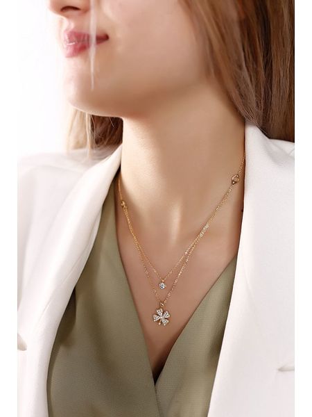 Atelier MIU Pozłacany naszyjnik z zawieszką - dł. 45 cm rozmiar: onesize. Żółte naszyjniki damskie atelier MIU, pozłacane. Za 91.77 zł.