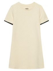 Guess Sukienka codzienna J6GK27 KF972 Biały Regular Fit. Białe sukienki dziewczęce Guess, z aplikacjami, z syntetyku, bez ramiączek. Za 234.99 zł.