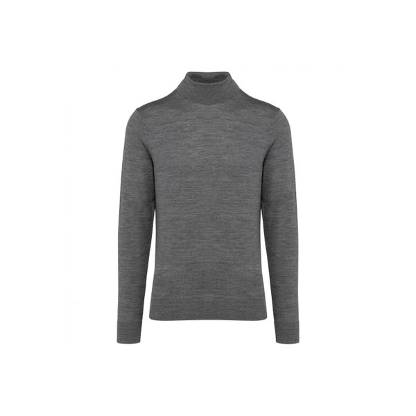 Sweter z merynosów z golfem Kariban Premium. Szare swetry męskie KARIBAN, m, bez wzorów, z wełny, bez kołnierzyka. Za 345.00 zł.
