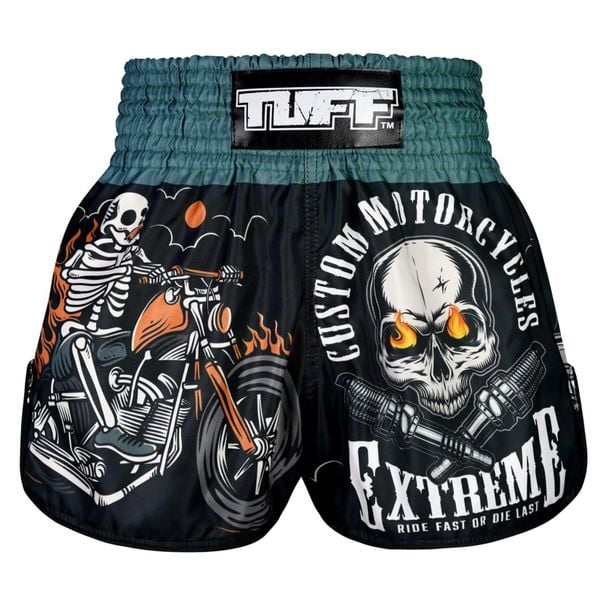 Spodenki treningowe TUFF The Skull Rider. Czarne szorty damskie TUFF, bez wzorów, sportowe. Za 149.00 zł.