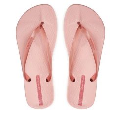 Japonki Ipanema. Czerwone klapki damskie Ipanema, bez wzorów, bez obcasa. Za 69.99 zł.