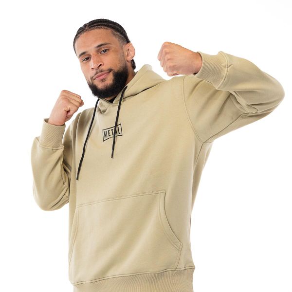 Bluza z kapturem Metal Boxe Desert Storm. Brązowe bluzy sportowe damskie METAL BOXE, l, bez wzorów, z bawełny, bez ramiączek, z kapturem. Za 272.00 zł.