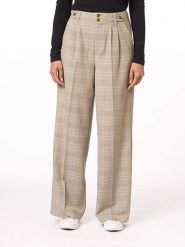Scotch & Soda Spodnie w kolorze beżowym rozmiar: W27. Brązowe spodnie materiałowe damskie Scotch & Soda, bez wzorów, z materiału, z podwyższonym stanem. Za 184.46 zł.