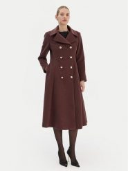 Rinascimento Płaszcz przejściowy CFC0126730003 Brązowy Regular Fit. Brązowe płaszcze damskie RINASCIMENTO, xs, bez wzorów, z syntetyku. Za 719.99 zł.