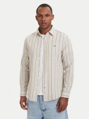 Tommy Jeans Koszula DM0DM22755 Beżowy jasny Regular Fit. Brązowe koszule męskie Tommy Jeans, m, bez wzorów, z bawełny, bez kołnierzyka, bez ramiączek. Za 409.99 zł.