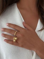 Les Favorites Pozłacany pierścionek rozmiar: 54-58. Żółte pierścionki damskie Les Favorites, pozłacane. Za 82.99 zł.