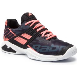 Buty BABOLAT - Propulse Fury Clay 30S19425 Black/Fluo Strike. Brązowe buty sportowe na co dzień męskie BABOLAT, z materiału, bez zapięcia, tenisowe. W wyprzedaży za 419.00 zł.