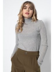 Perfect Cashmere Kaszmirowy golf "Ashley" w kolorze jasnoszarym rozmiar: M. Szare golfy damskie Perfect Cashmere, m, bez wzorów, z kaszmiru, bez ramiączek. Za 360.17 zł.