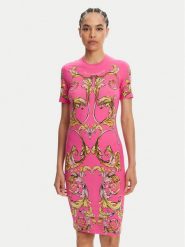 Versace Jeans Couture Sukienka codzienna 78HAO9P9 Różowy Slim Fit. Czerwone sukienki damskie Versace Jeans Couture, na co dzień, xs, bez wzorów, z bawełny, bez kołnierzyka, bez ramiączek, proste. Za 979.99 zł.