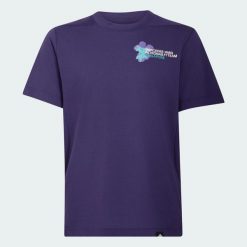 KOSZULKA MERCEDES - AMG PETRONAS FORMULA 1 TEAM VANDA BLOOM. Fioletowe t-shirty damskie Adidas, bez wzorów, z bawełny, bez kołnierzyka. Za 199.00 zł.