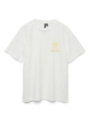 Vero Moda Koszulka w kolorze białym rozmiar: S. Białe bluzki damskie Vero Moda, s, bez wzorów, z bawełny, bez kołnierzyka, bez ramiączek. Za 65.23 zł.