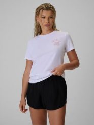 4F T-shirt regular z nadrukiem damski - biały L. Białe t-shirty damskie 4f, l, bez wzorów, z bawełny, bez kołnierzyka. Za 59.99 zł.
