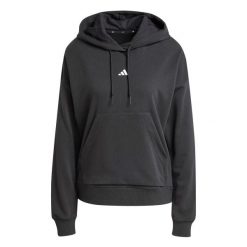 Bluza damska z kapturem adidas Essentials. Czarne bluzy z kapturem damskie Adidas, l, z bawełny. Za 241.50 zł.
