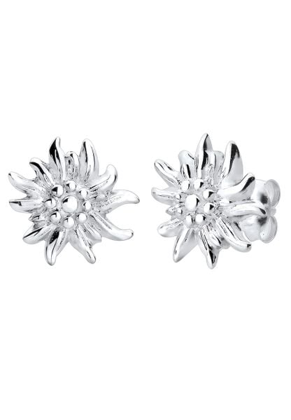 Elli Damskie kolczyki sztyfty Edelweiss tradycyjny ze srebra próby 925 Sterling Silver Kolczyki 1 ct. Szare kolczyki damskie Elli, srebrne, na sztyftcie. Za 293.99 zł.