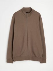 Bluza bomberka - brązowy. Brązowe bluzy bez kaptura męskie Sinsay, l. Za 49.99 zł.
