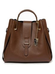 Lucca Baldi Skórzana torebka "Vinci" w kolorze brązowym - 33 x 28 x 13 cm rozmiar: onesize. Brązowe torebki klasyczne damskie Lucca Baldi, bez wzorów, z materiału, bez dodatków. Za 336.61 zł.