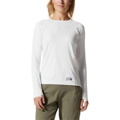 Koszulka sportowa damska Mountain Hardwear Crater Lake z długim rękawem. Szare bluzki sportowe damskie MOUNTAIN HARDWEAR, l, bez kołnierzyka, bez ramiączek. Za 259.00 zł.