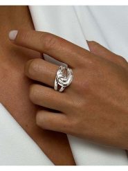 Les Favorites Srebrny pierścionek rozmiar: 56. Szare pierścionki damskie Les Favorites, srebrne. Za 108.99 zł.