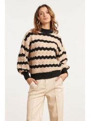 Smashed Lemon Sweter w kolorze beżowym rozmiar: XXL. Brązowe golfy damskie Smashed Lemon, xxl, bez wzorów, bez ramiączek. Za 126.99 zł.