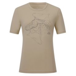 Damska koszulka do jazdy konnej Euro-Star Amelie. Brązowe bluzki damskie EURO-STAR, bez wzorów, retro, bez kołnierzyka, bez ramiączek. Za 221.50 zł.