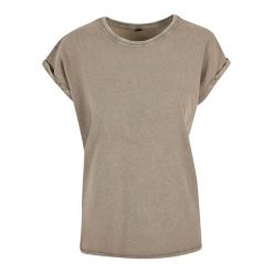 Koszulka Damska Z Przedłużonymi Ramionami Acid Wash. Niebieskie bluzki damskie BUILD YOUR BRAND, xs, bez wzorów, sportowe, bez kołnierzyka, bez ramiączek. Za 78.99 zł.