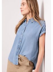 Street One Koszula w kolorze błękitnym rozmiar: 34. Niebieskie koszule damskie Street One, bez wzorów, street, bez kołnierzyka, bez ramiączek. Za 134.95 zł.