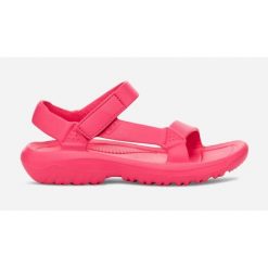 Klapki damskie Teva Hurricane Drift. Czerwone klapki damskie Teva, bez wzorów, bez obcasa. Za 218.50 zł.