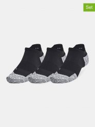 Under Armour Skarpety sportowe (3 pary) "Run Cushion" w kolorze czarnym rozmiar: L. Czarne skarpetki męskie Under Armour, bez wzorów. Za 71.56 zł.