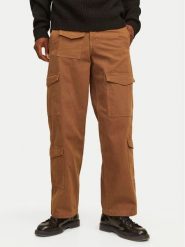 Jack & Jones Spodnie materiałowe Bill 12258307 Brązowy Relaxed Fit. Brązowe spodnie materiałowe męskie Jack & Jones, bez wzorów, z bawełny. Za 199.99 zł.