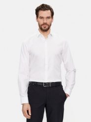 Calvin Klein Koszula K10K108426 Biały Slim Fit. Białe koszule męskie CALVIN KLEIN, m, bez wzorów, z bawełny, bez kołnierzyka, bez ramiączek. Za 269.99 zł.