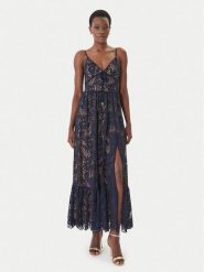 MICHAEL Michael Kors Sukienka letnia MS683HQKQ9 Granatowy Regular Fit. Niebieskie sukienki damskie MICHAEL Michael Kors, na lato, l, bez wzorów, z bawełny, bez kołnierzyka, bez ramiączek. Za 1,389.00 zł.