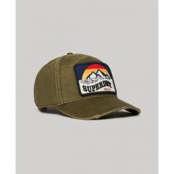 Damska czapka typu trucker Superdry. Zielone czapki z daszkiem damskie Superdry., bez wzorów. Za 144.35 zł.