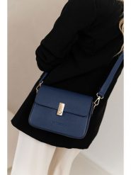 Lia Biassoni Skórzana torebka w kolorze granatowym - 22 x 16 x 7 cm rozmiar: onesize. Niebieskie torebki klasyczne damskie Lia Biassoni, bez wzorów, z materiału, bez dodatków. Za 295.99 zł.