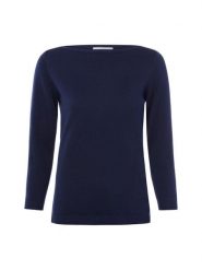 Brookshire Sweter z dzianiny Kobiety Bawełna niebieski, S. Niebieskie swetry klasyczne damskie brookshire, s, z bawełny, bez kołnierzyka. Za 149.95 zł.