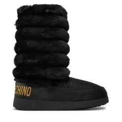 Śniegowce LOVE MOSCHINO. Czarne śniegowce damskie Love Moschino. Za 849.99 zł.