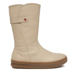 Kozaki Rieker. Brązowe kozaki damskie Rieker, bez obcasa, na płaskiej podeszwie. Za 399.99 zł.