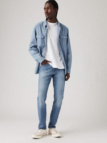 Levi's Dżinsy "511" - Slim fit - w kolorze niebieskim rozmiar: W28/L32. Niebieskie jeansy męskie Levi's. Za 128.55 zł.