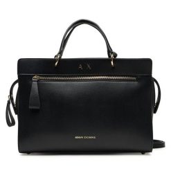 Torebka Armani Exchange. Czarne torebki klasyczne damskie Armani Exchange, bez wzorów, bez dodatków. Za 829.99 zł.