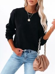 Milan Kiss Sweter w kolorze czarnym rozmiar: XL. Czarne bluzki damskie Milan Kiss, xl, bez kołnierzyka. Za 78.47 zł.