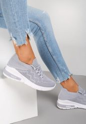 Szare Buty Sportowe Philone. Szare buty sportowe na co dzień damskie Renee, bez wzorów, z jeansu, do biegania. Za 39.99 zł.