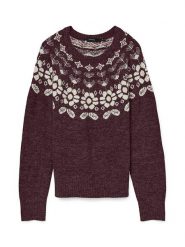 Vero Moda Sweter w kolorze bordowym rozmiar: S. Czerwone swetry klasyczne damskie Vero Moda, s, z wełny, bez kołnierzyka. Za 82.83 zł.