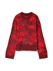 Vero Moda Sweter w kolorze bordowym rozmiar: XL. Czerwone swetry klasyczne damskie Vero Moda, xl, bez kołnierzyka. Za 100.04 zł.
