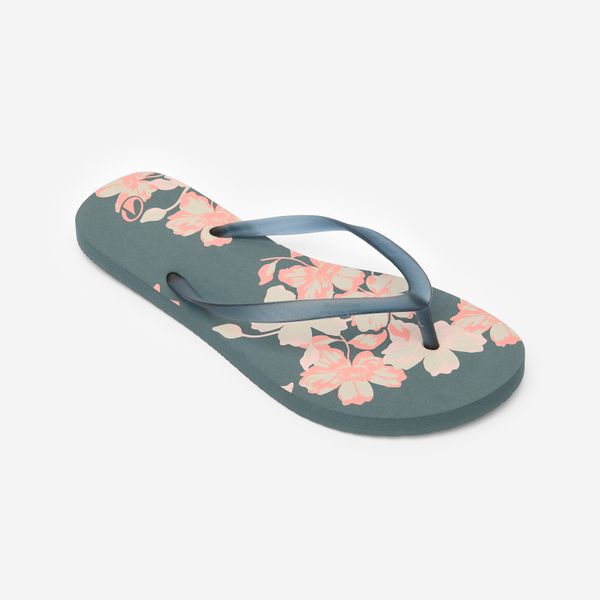 Japonki damskie Decathlon 120 Bouket. Brązowe klapki damskie Decathlon, bez wzorów, bez obcasa. Za 24.99 zł.