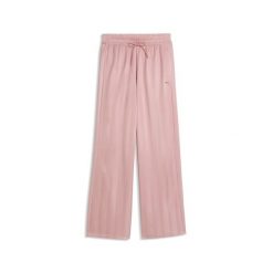 Damskie spodnie PUMA League z szerokimi nogawkami PUMA. Czerwone spodnie materiałowe damskie Puma, bez wzorów, sportowe, z podwyższonym stanem. Za 239.00 zł.