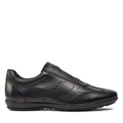 Półbuty Geox. Czarne półbuty męskie Geox, bez zapięcia. Za 289.99 zł.