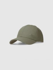 4F Czapka z daszkiem strapback uniseks - khaki XS/S. Brązowe czapki z daszkiem damskie 4f, bez wzorów, z bawełny. W wyprzedaży za 39.99 zł.