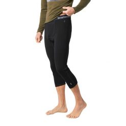 Spodnie męskie Smartwool Classic Thermal Merino Base Layer 3/4 Bottom Boxed. Czarne spodnie materiałowe męskie Smartwool, bez wzorów, z wełny, sportowe. Za 369.99 zł.