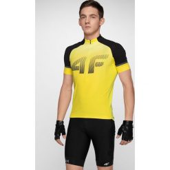 Koszulka rowerowa męska RKM151 - żółty. Żółte bielizna termoaktywna męska 4f, m, bez ramiączek, rowerowe. W wyprzedaży za 69.99 zł.